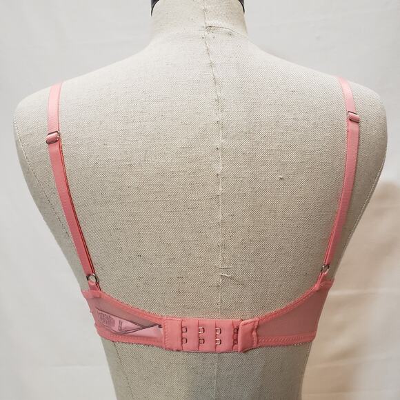 Victoria Secret Bra Dream Angels Coral Colored 32D Adjustable Strap Sexy - Picture 3 of 4